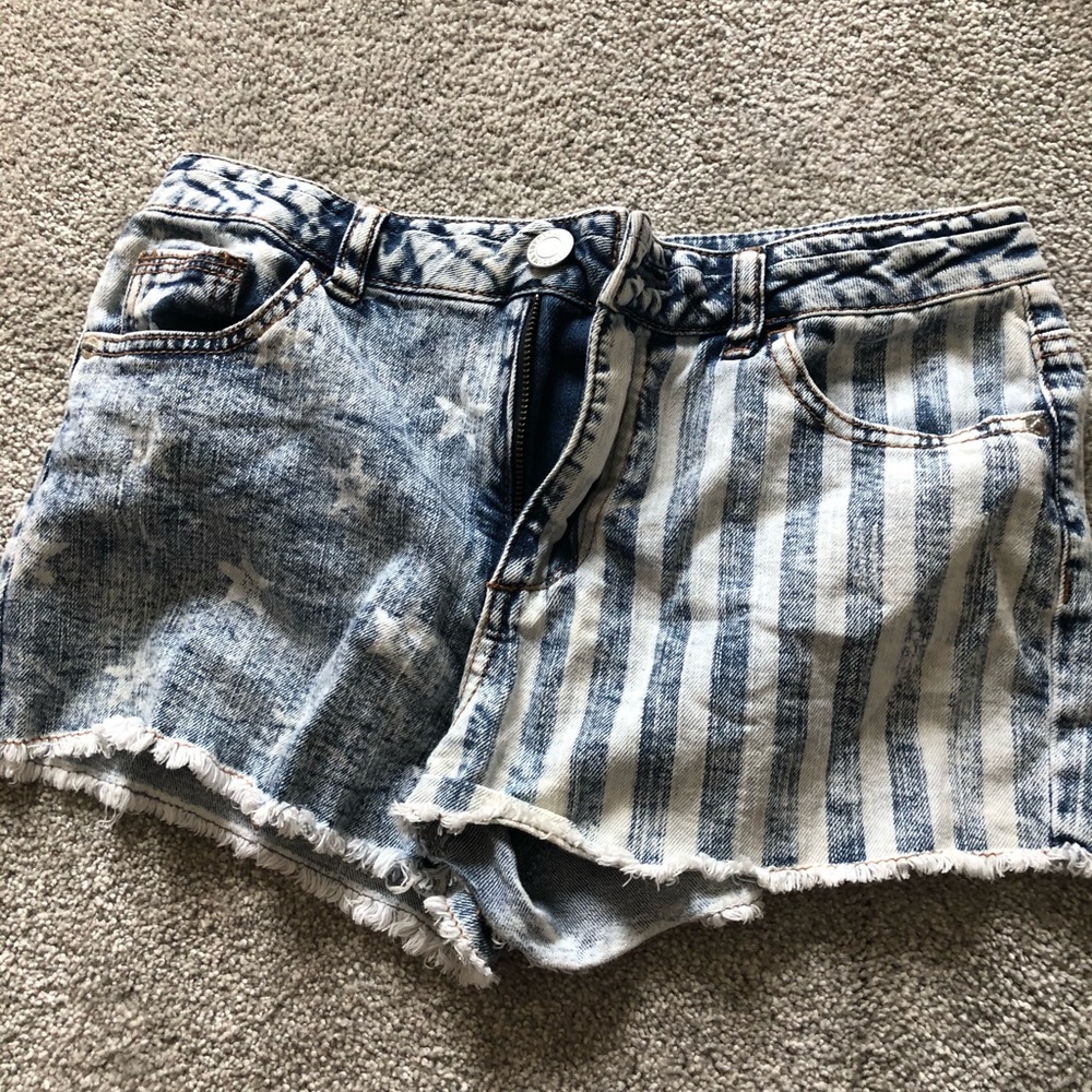 American flag jean shorts size 7